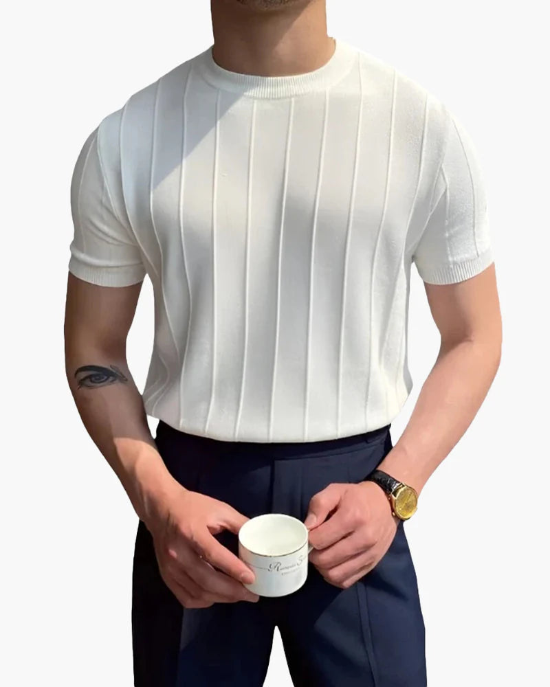 Cannes Ribbed T-Shirt White