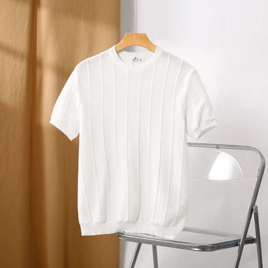Cannes Ribbed T-Shirt White